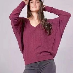 NWT Free people Santa Clara Thermal relaxed large mulberry